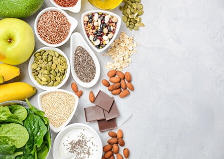 Coma cinco vezes por dia: 250 calorias por cada refeição 1 alimento rico em magnesio 1